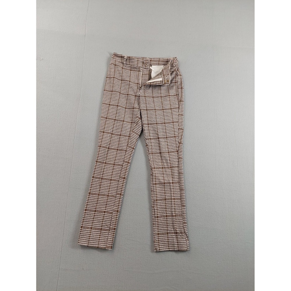 Free People Women Pants 0 Multicolor Plaid Houndstooth Pocket Stretch Career - Picture 6 of 15
